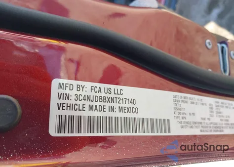 2022 Jeep Compass Latitude 4X4 from USA, damaged, VIN 3C4NJDBBXNT217140